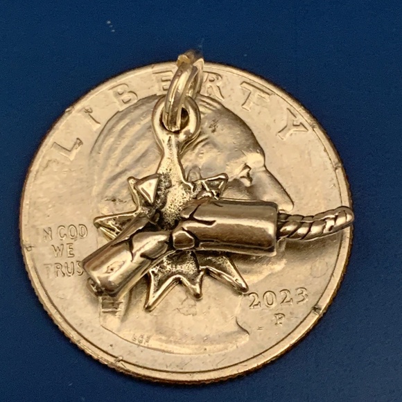 .925 Firecracker Sterling Silver Jewelry Charm #July 4th #celebrate #bang - Picture 2 of 3